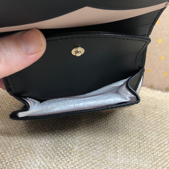 New! Kate Spade Small Bifold Wallet, Black/Dolce๐ - Picture 5 of 10